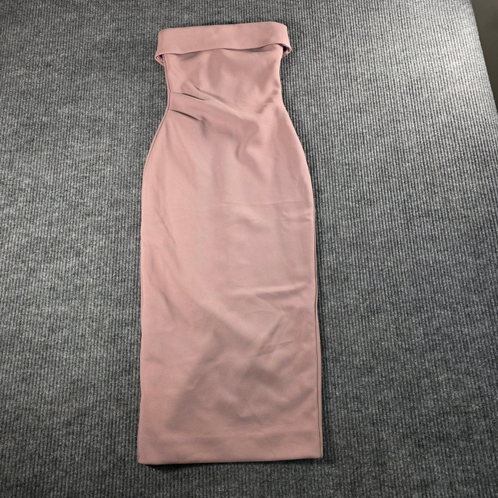 Babaton Aritzia Strapless Midi Dress Pink‎ Off Shoulder Bodycon 2XS 109178